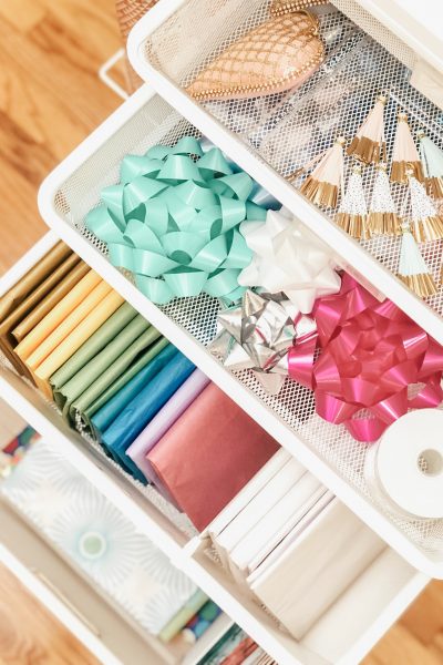 Gift Wrap Organization