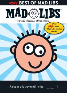 Image Description: A cartoon book of Mad Libs against a white background